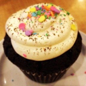 Gluten-free flourless chocolate cupcake from Molly's Cupcakes